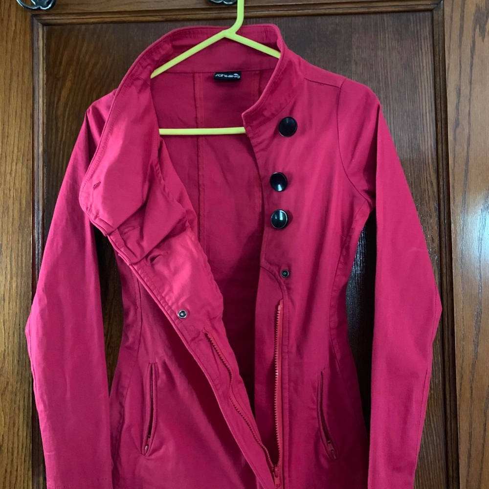 Fitted Cranberry Fall/Spring Jacket - image 3